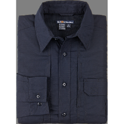Wm L/S Taclite Shirt (Dark Navy; Medium)