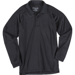 Performance Long Sleeve Polo (Black; Regular; 2X-Large)