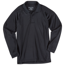 Performance Long Sleeve Polo (Black; Tall; 2X-Large)