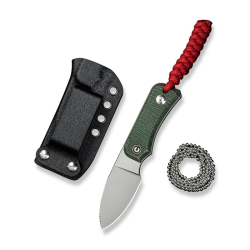 CIVIVI Baby Banter Fixed Blade Knife Green Canvas Micarta Handle CIVIVI Baby Banter Fixed Blade Knife Green Canvas Micarta Handle