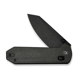CIVIVI Yonder Thumb Stud & Crossbar Lock Knife Dark Green Canvas Micarta Handle CIVIVI Yonder Thumb Stud & Crossbar Lock Knife Dark Green Canvas Micarta Handle