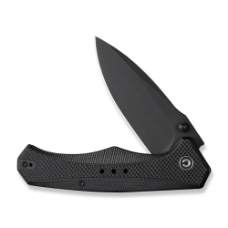 CIVIVI Photonix Flipper & Thumb Stud Knife Black Coarse G10 Handle (3.7