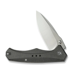 CIVIVI Photonix Flipper & Thumb Stud Knife Dark Green Canvas Micarta Handle (3.7