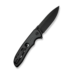 CIVIVI Hyperpulse Flipper & Thumb Stud & Button Lock Knife Black Aluminum Handle (3.5