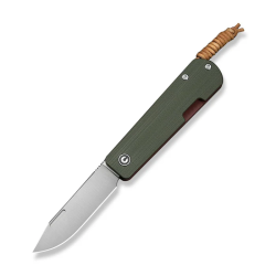 CIVIVI Slippy Sendy Slip Joint Knife Milled Green & Red G10 Handle (2.81