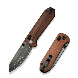 CIVIVI Yonder Thumb Stud & Crossbar Lock Knife Guibourtia Wood Handle