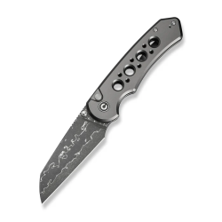 CIVIVI Pragma Prime Thumb Stud & Button Lock Knife Gray Aluminum Handle (3.49