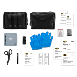 E.T.R. Standard Active Shooter/Bleed Aid Kit with S.T.A.T. Tourniquet (Black) and Nu-Stat Dressing (Plus; Black; MOLLE Pouch) E.T.R. Standard Active Shooter/Bleed Aid Kit with S.T.A.T. Tourniquet (Black) and Nu-Stat Dressing (Plus; Black; MOLLE Pouch)