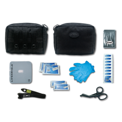 E.T.R. Basic Active Shooter/Bleed Aid Kit with S.T.A.T. Tourniquet (Black) (Basic; Black; MOLLE Pouch)