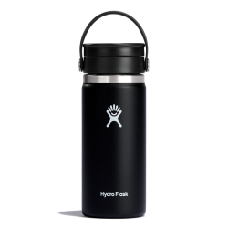 Wide Mouth Insulated Bottle w/ Flex Sip Lid (Black; 16oz) Wide Mouth Insulated Bottle w/ Flex Sip Lid (Black; 16oz)