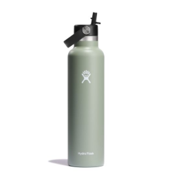 Standard Mouth 24oz Insulated Water Bottle w/ Flex Straw (Agave; 24oz)