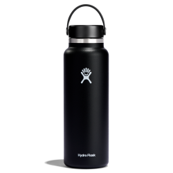 Wide Mouth Insulated Water Bottle w/ Flex Cap (Black; 40oz)