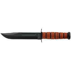 Military Fighting Utility Knife (Serrated; ARMY; Box; Leather)