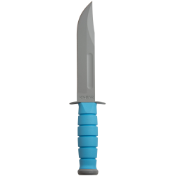Ussf Space-Bar Knife Blue Kraton G Handle, Gray Hard Sheath, Str Edge
