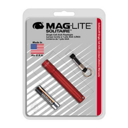 Solitaire AAA-Cell Incandescent Flashlight (Red; Blister) Solitaire AAA-Cell Incandescent Flashlight (Red; Blister)