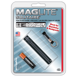 Solitaire AAA-Cell Incandescent Flashlight (Black; Blister)