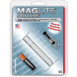 Solitaire AAA-Cell Incandescent Flashlight (Silver; Blister)