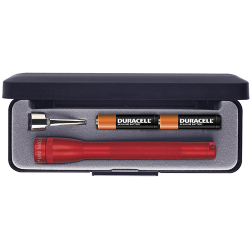 SP22 Mini Maglite 2 AAA-Cell Flashlight w/ Pocket Clip (Red; Display Box)