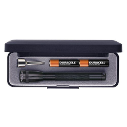 SP22 Mini Maglite 2 AAA-Cell Flashlight w/ Pocket Clip (Silver; Display Box)