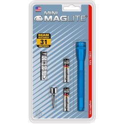 SP22 Mini Maglite 2 AAA-Cell Flashlight w/ Pocket Clip (Blue; Blister)