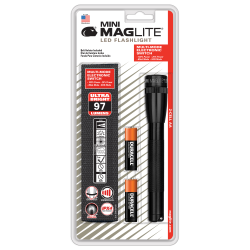 SP22 Mini Maglite 2 AA-Cell LED Flashlight w/ Holster (Black)