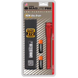 SP2P Mini Maglite Pro 2 AA-Cell LED Flashlight w/ Holster (Red; Blister)