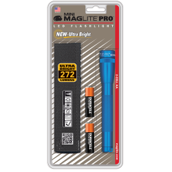 SP2P Mini Maglite Pro 2 AA-Cell LED Flashlight w/ Holster (Blue; Blister)