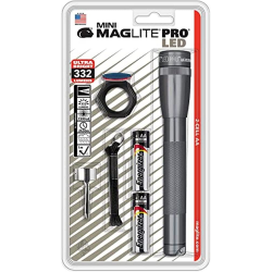 Mini Maglite Pro 2 AA-Cell LED Flashlight Combo Pack (Gray)