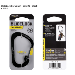 Carabiner Slidelock Steel #4 (Black)