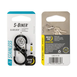 S-Biner Stainless Steel SlideLock (Black; #2)