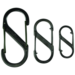 Dual Carabiner Stainless Steel (Black; #3)