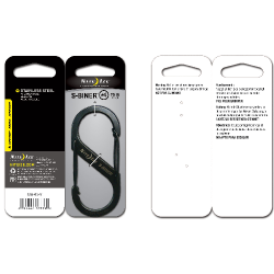 Dual Carabiner Stainless Steel (Black; #4)