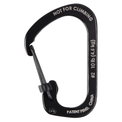 Carabiner Slidelock Steel #2 (Black)