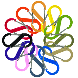 Dual Carabiner Plastic (Coyote; 3.49