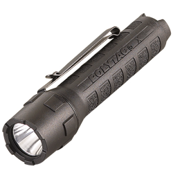 PolyTac X Tactical Flashlight (CR123A; Black; Clam)
