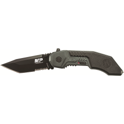 Military Police Magic Assisted Tanto (Serrated; Black/Gray; Clam)