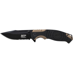 Liner Lock, 8Cr13MoV Drop Point Blade, Thumb Knobs, Index Flipper, Black/Gold Handle Liner Lock, 8Cr13MoV Drop Point Blade, Thumb Knobs, Index Flipper, Black/Gold Handle