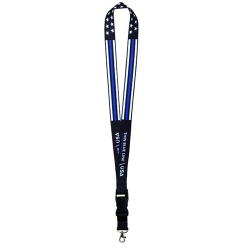 Thin Blue Line Lanyard - Stars and Stripes (Thin Blue Line)