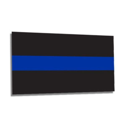 Classic Thin Blue Line Sticker, 3 x 4.5 in (Thin Blue Line; Regular; 2.5