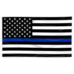 Thin Blue Line American Flag with Grommets (Thin Blue Line; American Flag; 3' x 5')