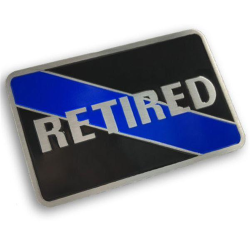 Retired Thin Blue Line Vehicle Emblem (Thin Blue Line; Retired)