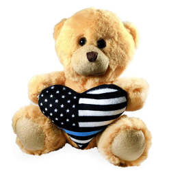 Teddy Bear - Thin Blue Line Heart (Thin Blue Line)