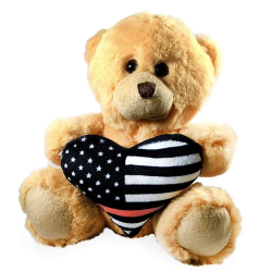Teddy Bear - Thin Red Line Heart (Thin Red Line)