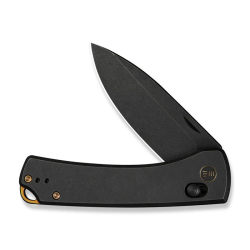 WEKNIFE Nightblade Crossbar Lock Knife Black Titanium Handle (2.98